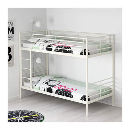 Кровать каркас 2-ярусной СВЭРТА, белый, ИКЕА, IKEA, фото 2