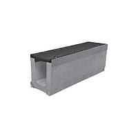 0411 Комплект:Лоток водоотводный SUPER ЛВ-11.20.27-бетонный с решеткой щелевой, фото 1