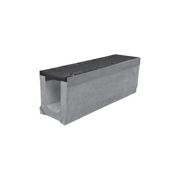 Лоток водоотводный SUPER ЛВ-20.30.30 бетонный с решеткой щелевой чугунной (комплект - фото 2 - id-p43550450