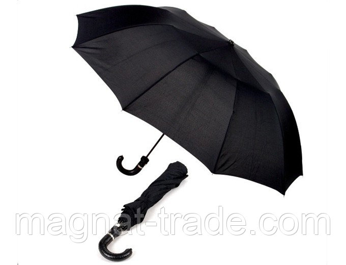 Зонт складной с кожаным держателем