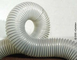 Шланг, рукав, воздуховод ПВХ Pro Tex PVC прозрачный для абразива, транспортировка бумажного волокна, типа POLI