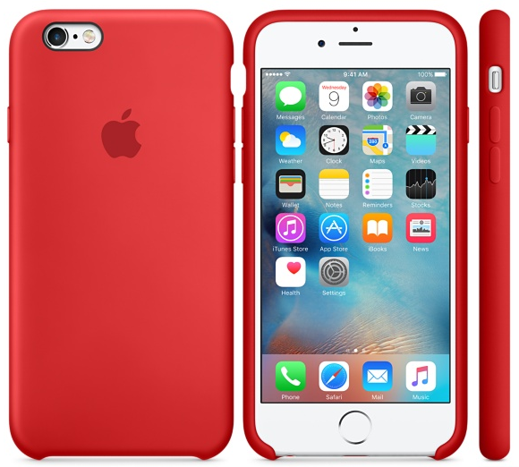 Силиконовый чехол для iPhone 6 plus/6s plus (красный), фото 1
