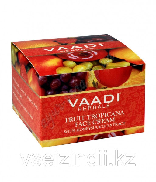 Крем для лица Фрукты Тропиканы с экстрактом жимолости Vaadi Herbals 90г