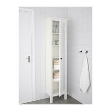 Высокий шкаф с зеркальной дверцей ХЕМНЭС белый ИКЕА, IKEA, фото 2