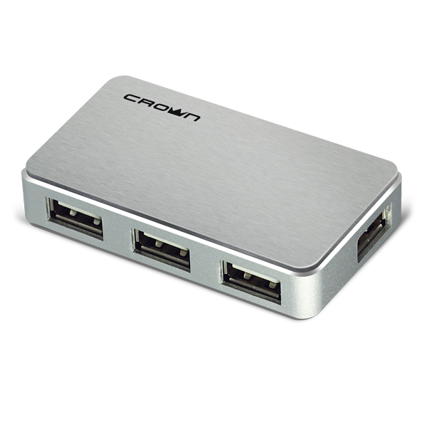 USB-хаб Crown CMH-B19 BLACK/SILVER
