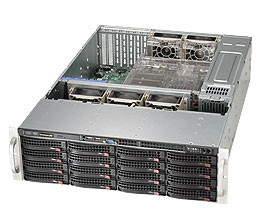 Сервер Rack 3U, 2xXeon E5-2600 v3/v4, 8xDDR4 LRDIMM 2400, 16x3.5HDD, RAID 0,1,10,5, 2xGLAN, 2x920W