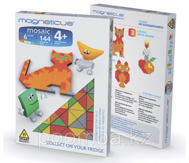 Магнитная мозаика "Кошка", 144 элементов