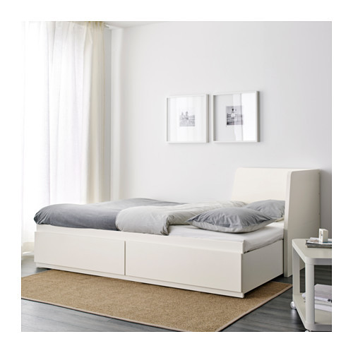 Кушетка каркас ФЛЕККЕ с 2 ящиками белый ИКЕА, IKEA - фото 3 - id-p36996402