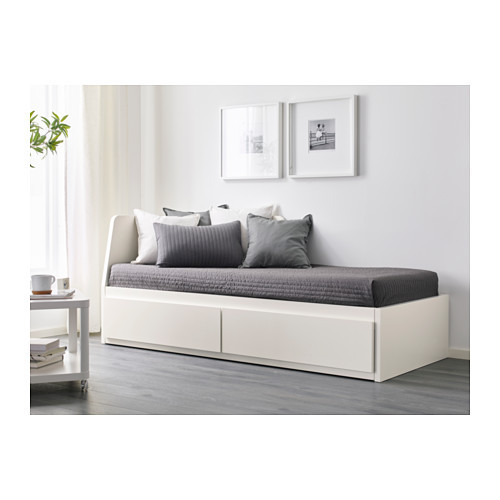 Кушетка каркас ФЛЕККЕ с 2 ящиками белый ИКЕА, IKEA - фото 2 - id-p36996402