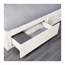 Кушетка каркас ФЛЕККЕ с 2 ящиками белый ИКЕА, IKEA, фото 2