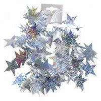 Гирлянда-спираль со звездами серебро 2,7м