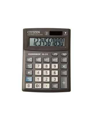 Калькулятор настольный Citizen Correct SD-210 10-разрядный 138x103x24мм, черный