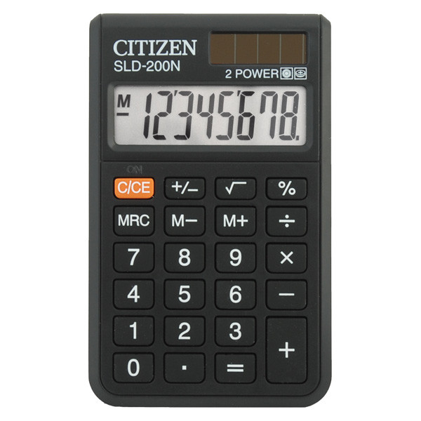 Калькулятор карманный 8 разрядов, 6,0x10см, черный Citizen - фото 1 - id-p36998633