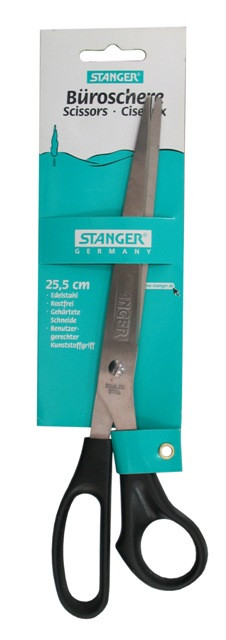 Ножницы 25.5см, ручки черные Stanger