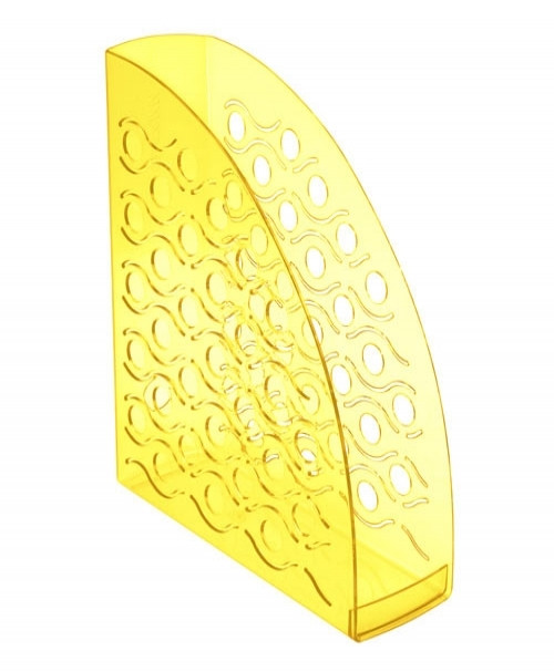 Лоток вертикальный ВЕГА тонированный желтый YELLOW, ширина 9 см, СТАММ