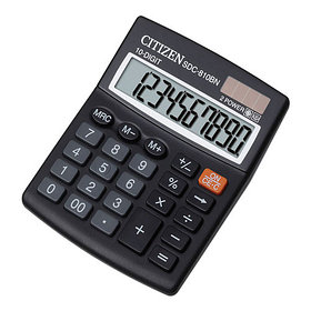 Калькулятор 10 разрядов, 12.4x10.2см, черный Citizen
