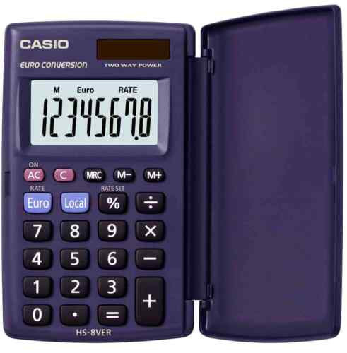Калькулятор 8 разрядный, 62,5x104мм. CASIO