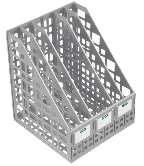 Лоток вертикальный сборный 5 отделений серый, СТАММ