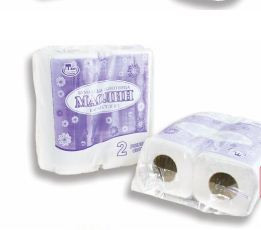 Бумажные полотенца «Маолин», белые, двухслойные, с тиснением, с перфорацией - фото 1 - id-p37015143