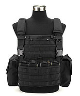 J-Tech Разгрузочный жилет J-Tech® CP-6 Combat Chest Rig с возможностью установки бронеплит VE02-2400-00/BK J-Tech Разгрузочный жилет J-Tech® CP-6 Combat Chest Rig с возможностью установки бронеплит