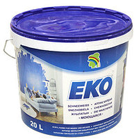 Краска ЕКО 24кг снежнобелая, моющаяся, акриловая для стен и потолков, без запаха
