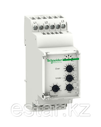 Реле контроля чередования и обрыва фазы, ассиметрия (повыш. и  пониж. напряжение) 194...528 В, фото 1