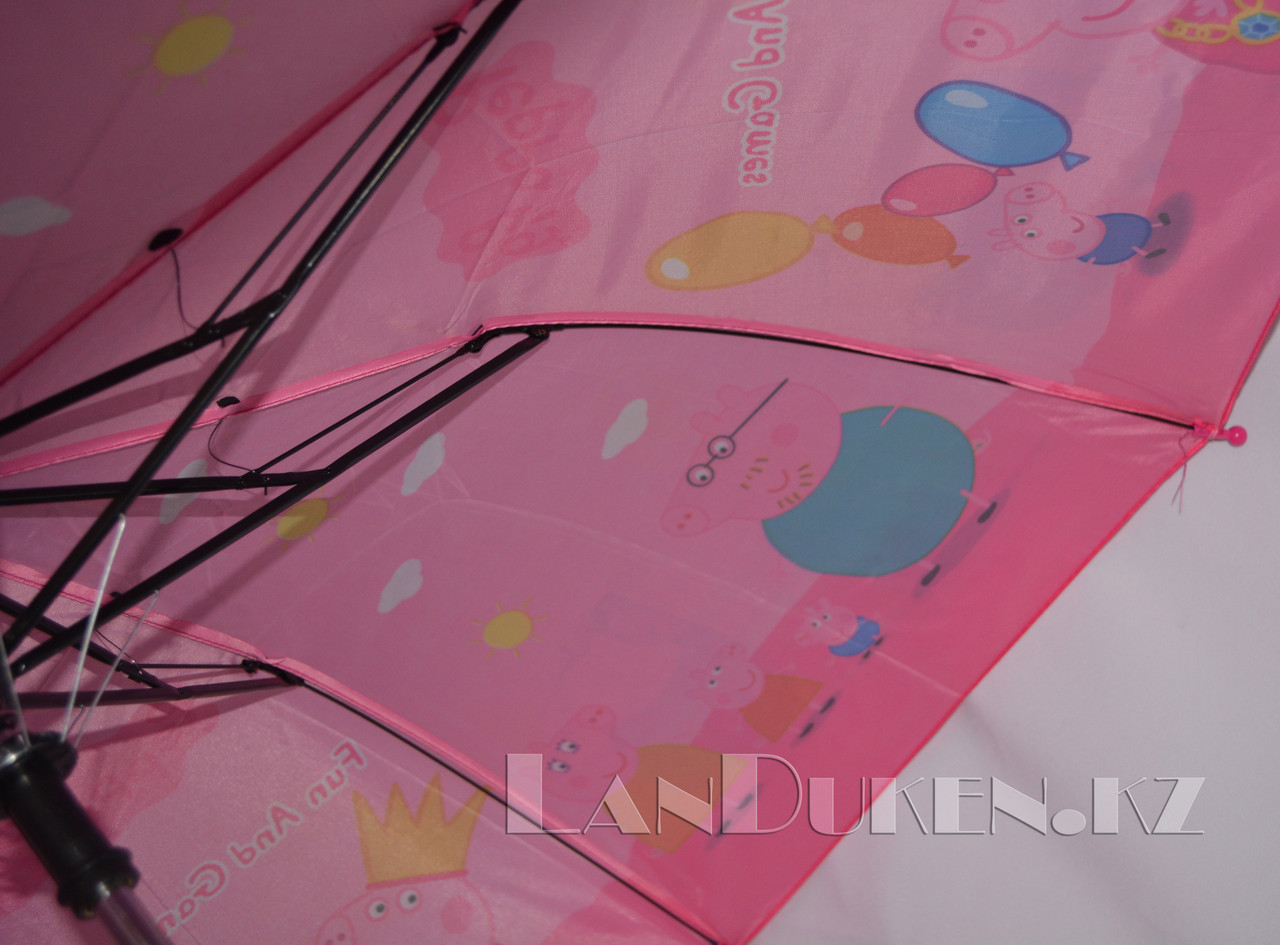 Зонт детский Свинка Пеппа складной розовый - фото 4 - id-p45324189