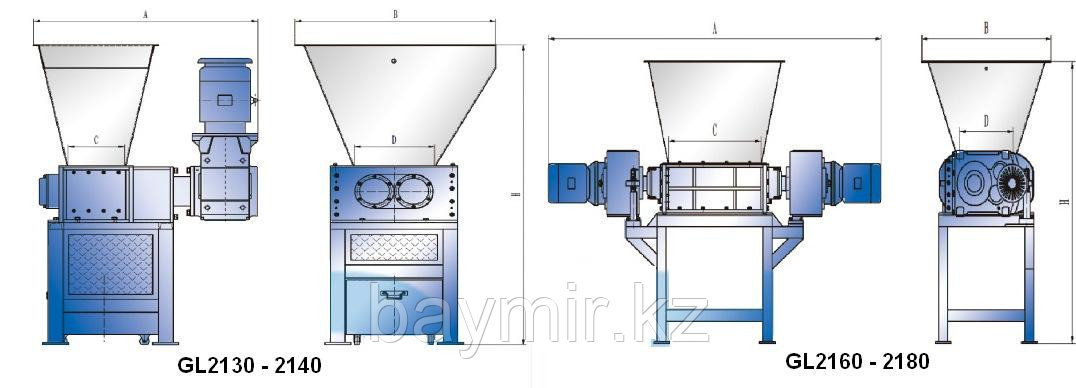 Шредер двухвальный GL32100 (3E)