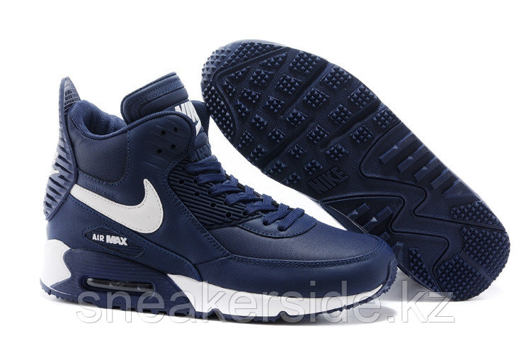 Зимние кроссовки Nikе Air Max 90 Sneakerboot Blue White (40-45) - фото 1 - id-p37228378