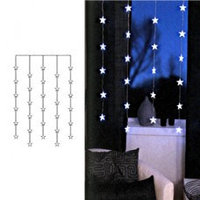 Гирлянда-занавес 0,9х1,2м светодиод. Звезды белые 30диодов