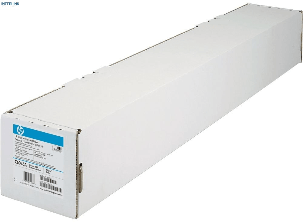 Бумага для плоттера 36" 914mm x 45.7m, 90гр/м2, 1 рул./уп. C6036A, HP