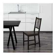 Стул СТЕФАН коричнево-чёрный ИКЕА, IKEA, фото 2