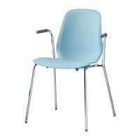 Кресло легкое ЛЕЙФ-АРНЕ голубой/хромированный ИКЕА, IKEA