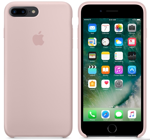 Cиликоновый чехол для iPhone 7 Plus (розовый песок), фото 1
