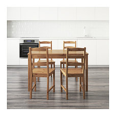 Стол и 4 стула ЙОКМОКК морилка антик ИКЕА, IKEA, фото 3
