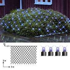 Гирлянда-сетка электр. голубая 3x2м 200 ламп 8 функций