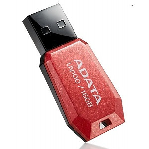 USB-флеш-накопитель "A-DATA USB Dash Drive 2.0 16GB Slim Bevelled M:UV100 Red" - фото 1 - id-p37280090