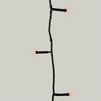 Гирлянда LED на батарейках черн кабель мигающ красная 14,3м