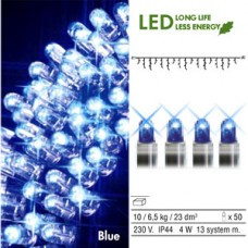 Гирлянда голубая доп Дождь 3x0,4м 50 диодов LED черный кабель 465-49 - фото 1 - id-p37298049