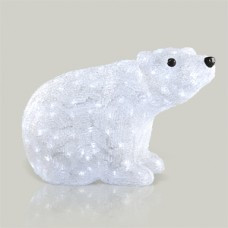 Декорация светодиод Белый медведь 40см LED KA492014