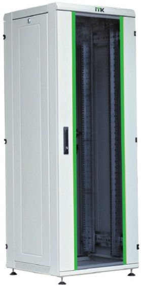 ITK Шкаф сетевой 19" LINEA N 18U 600х600 мм стеклянная передняя дверь серый