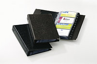 Визитница на 200 визиток, 145x255мм, колц.механизм, черная Durable
