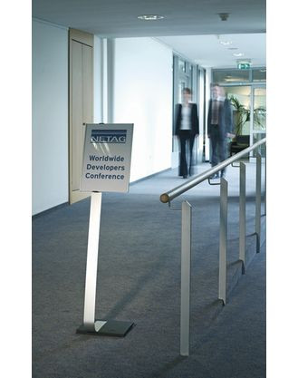 Напольный информационный стенд Info Sign A3 Durable серебристый