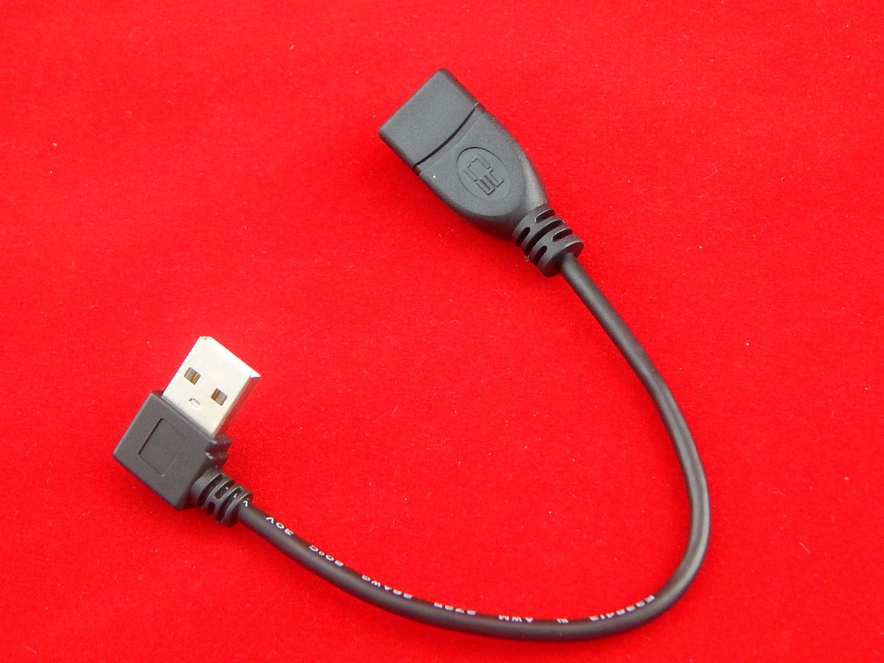 Кабель USB А на угловой (0.2M) - фото 1 - id-p37388698