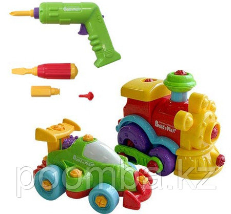 Keenway Набор "Build & Play" "Машина + паровозик"