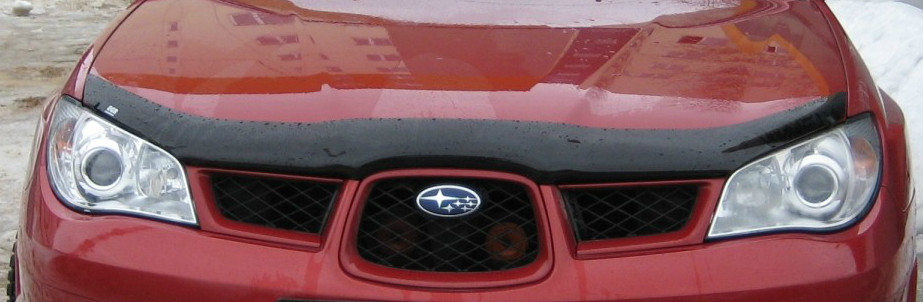 Мухобойка (дефлектор капота) EGR Subaru Impreza 2006-2007 с логотипом - фото 1 - id-p28786124