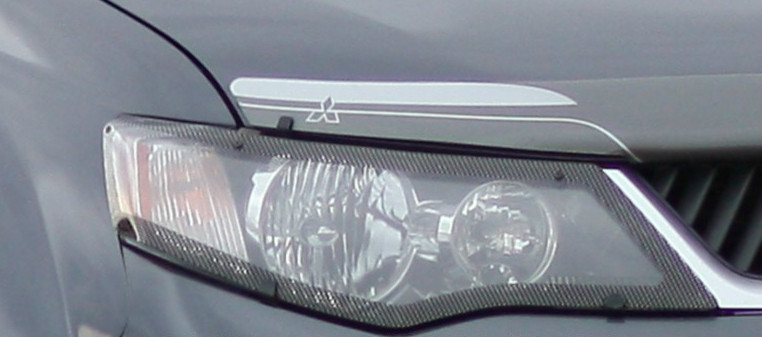 Защита фар EGR Mitsubishi Outlander 2007-2010 карбон - фото 1 - id-p36190626
