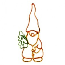 Декорация электр. Дед Мороз с елочкой 80х35см 800-30