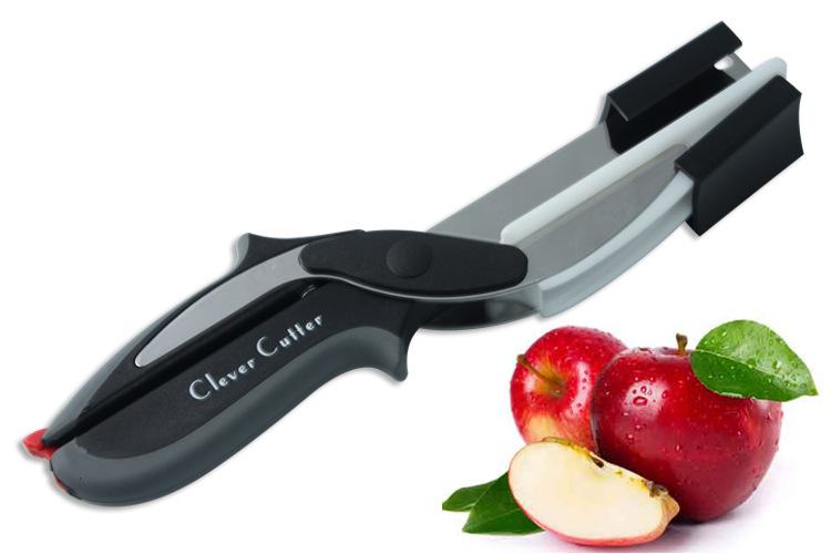 Нож-ножницы с разделочной доской 2 В 1 CLEVER CUTTER