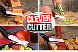 Нож-ножницы с разделочной доской 2 В 1 CLEVER CUTTER, фото 6